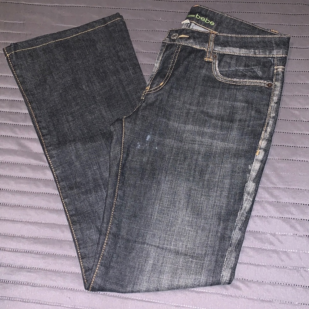 NEW BEBE JEANS GREY BLUE SZ 29